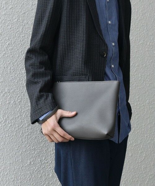 SHIPS / シップス トートバッグ | SHIPS any: スプリット レザー トートバッグ (クラッチバッグ付き) 25AW◇ | 詳細8