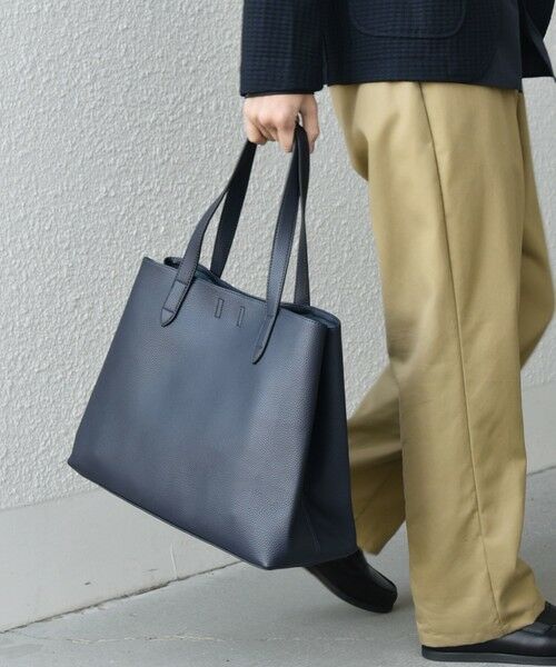 SHIPS / シップス トートバッグ | SHIPS any: スプリット レザー トートバッグ (クラッチバッグ付き) 25AW◇ | 詳細20