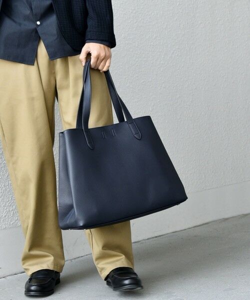 SHIPS / シップス トートバッグ | SHIPS any: スプリット レザー トートバッグ (クラッチバッグ付き) 25AW◇ | 詳細21