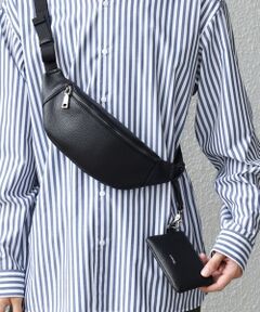 SHIPS / シップス メッセンジャーバッグ・ウエストポーチ | SHIPS any: スプリット レザー ボディバッグ (カードケース付き) 25AW◇