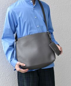 SHIPS / シップス ショルダーバッグ | SHIPS any: スプリット レザー ジップ ショルダーバッグ (カードケース付き) 25AW