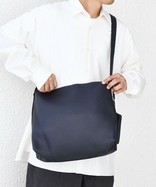 SHIPS / シップス ショルダーバッグ | SHIPS any: スプリット レザー ジップ ショルダーバッグ (カードケース付き) 25AW◆ | 詳細21