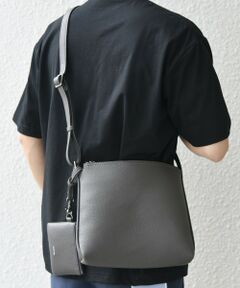 SHIPS / シップス ショルダーバッグ | SHIPS any: スプリット レザー ミディアム ショルダーバッグ (カードケース付き)◇