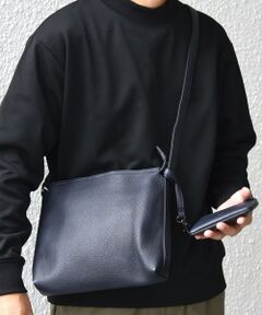 SHIPS / シップス ショルダーバッグ | SHIPS any: スプリット レザー ミディアム ショルダーバッグ (カードケース付き)◇