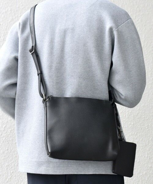 SHIPS / シップス ショルダーバッグ | SHIPS any: スプリット レザー ミディアム ショルダーバッグ (カードケース付き)◇ | 詳細24