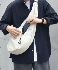 SHIPS / シップス ショルダーバッグ | SHIPS any: リップストップ ナイロン ロゴ 刺繍 クレッセント ショルダーバッグ◇