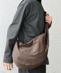 SHIPS / シップス ショルダーバッグ | SHIPS any: リップストップ ナイロン ロゴ 刺繍 クレッセント ショルダーバッグ◆