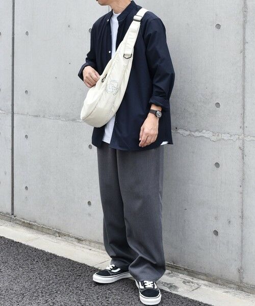 SHIPS / シップス ショルダーバッグ | SHIPS any: リップストップ ナイロン ロゴ 刺繍 クレッセント ショルダーバッグ◇ | 詳細1