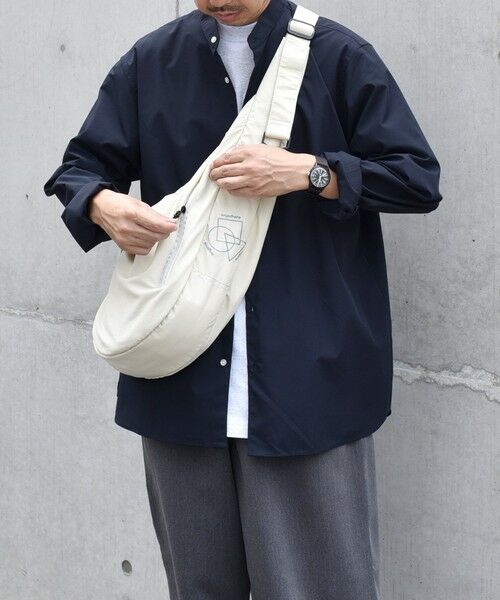 SHIPS / シップス ショルダーバッグ | SHIPS any: リップストップ ナイロン ロゴ 刺繍 クレッセント ショルダーバッグ◇ | 詳細4