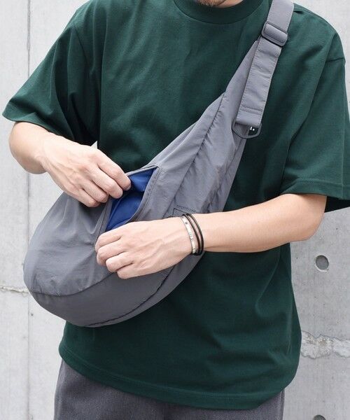 SHIPS / シップス ショルダーバッグ | SHIPS any: リップストップ ナイロン ロゴ 刺繍 クレッセント ショルダーバッグ◇ | 詳細10