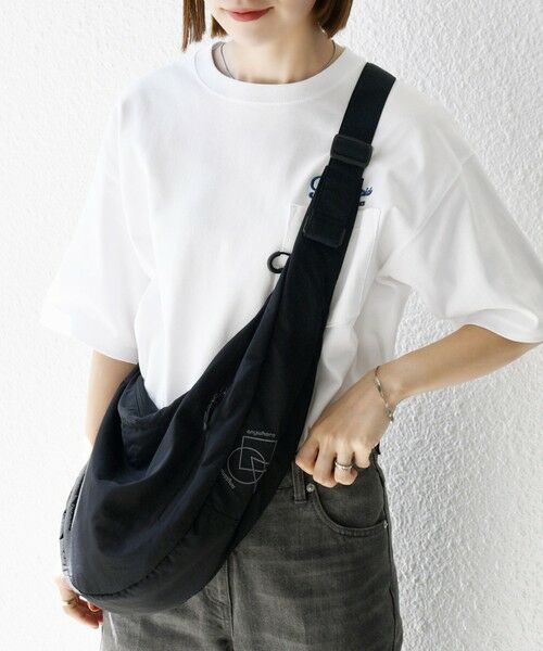 SHIPS / シップス ショルダーバッグ | SHIPS any: リップストップ ナイロン ロゴ 刺繍 クレッセント ショルダーバッグ◇ | 詳細24