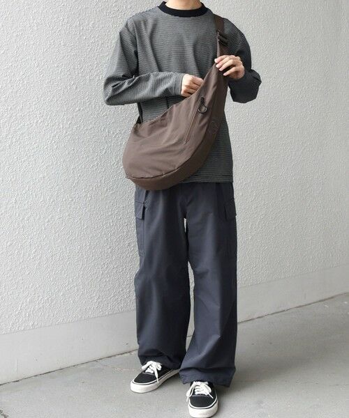 SHIPS / シップス ショルダーバッグ | SHIPS any: リップストップ ナイロン ロゴ 刺繍 クレッセント ショルダーバッグ◆ | 詳細26