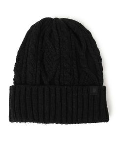 SHIPS / シップス ニットキャップ | SHIPS any: ケーブル ボア ワンポイント ピスネーム ワッチキャップ (ユニセックス)