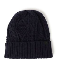 SHIPS / シップス ニットキャップ | SHIPS any: ケーブル ボア ワンポイント ピスネーム ワッチキャップ (ユニセックス)