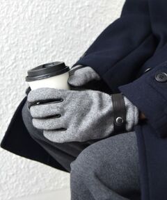 SHIPS / シップス 手袋 | SHIPS any:〈スマホ/タッチパネル対応〉ウール / レザー ベルト グローブ◇