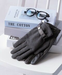 SHIPS / シップス 手袋 | SHIPS any:〈スマホ/タッチパネル対応〉ウール / レザー ベルト グローブ◇