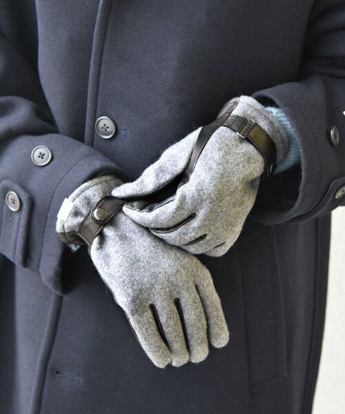 SHIPS / シップス 手袋 | SHIPS any:〈スマホ/タッチパネル対応〉ウール / レザー ベルト グローブ◇ | 詳細2