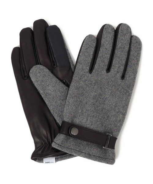 SHIPS / シップス 手袋 | SHIPS any:〈スマホ/タッチパネル対応〉ウール / レザー ベルト グローブ◇ | 詳細4