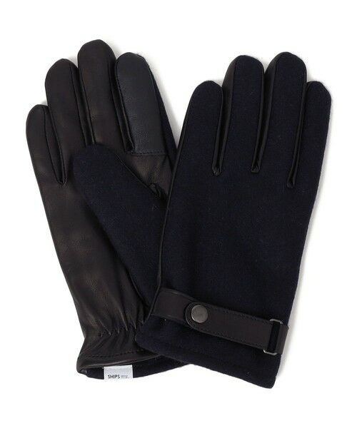 SHIPS / シップス 手袋 | SHIPS any:〈スマホ/タッチパネル対応〉ウール / レザー ベルト グローブ◇ | 詳細15