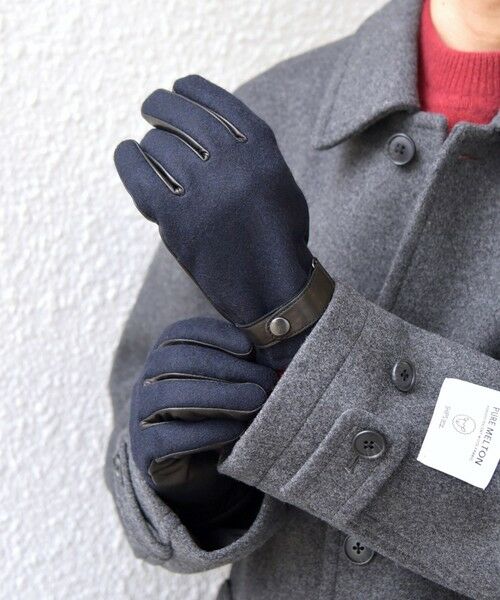 SHIPS / シップス 手袋 | SHIPS any:〈スマホ/タッチパネル対応〉ウール / レザー ベルト グローブ◇ | 詳細12