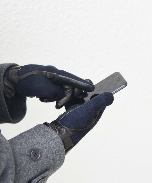 SHIPS / シップス 手袋 | SHIPS any:〈スマホ/タッチパネル対応〉ウール / レザー ベルト グローブ◇ | 詳細13
