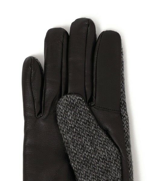 SHIPS / シップス 手袋 | SHIPS any:〈スマホ/タッチパネル対応〉MOON ツイード/レザー コンビ リブ グローブ◇ | 詳細4