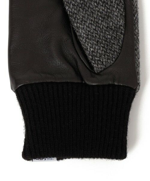SHIPS / シップス 手袋 | SHIPS any:〈スマホ/タッチパネル対応〉MOON ツイード/レザー コンビ リブ グローブ◇ | 詳細5
