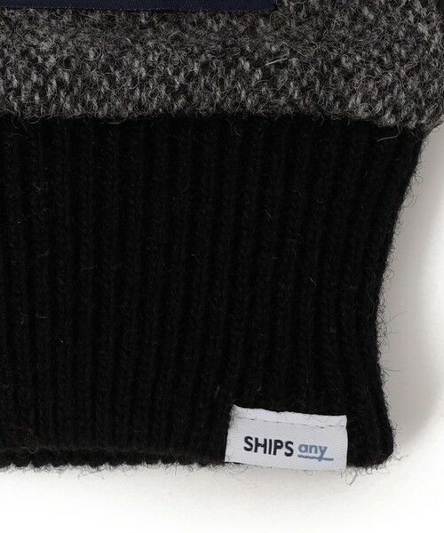 SHIPS / シップス 手袋 | SHIPS any:〈スマホ/タッチパネル対応〉MOON ツイード/レザー コンビ リブ グローブ◇ | 詳細6