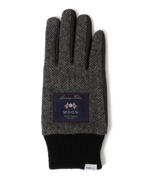 SHIPS / シップス 手袋 | SHIPS any:〈スマホ/タッチパネル対応〉MOON ツイード/レザー コンビ リブ グローブ◇ | 詳細2