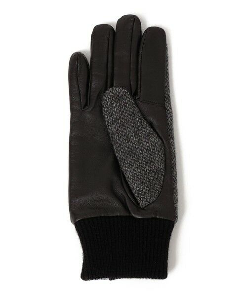 SHIPS / シップス 手袋 | SHIPS any:〈スマホ/タッチパネル対応〉MOON ツイード/レザー コンビ リブ グローブ◇ | 詳細3