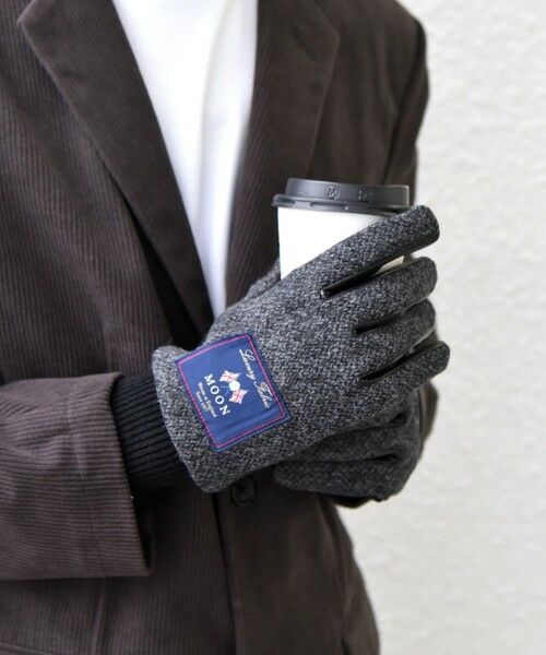 SHIPS / シップス 手袋 | SHIPS any:〈スマホ/タッチパネル対応〉MOON ツイード/レザー コンビ リブ グローブ◇ | 詳細9