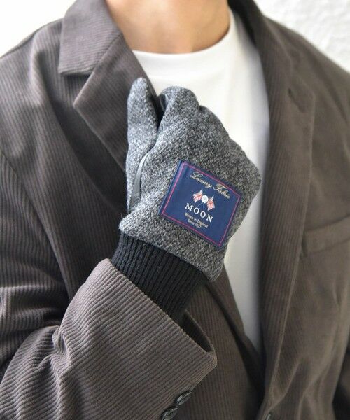 SHIPS / シップス 手袋 | SHIPS any:〈スマホ/タッチパネル対応〉MOON ツイード/レザー コンビ リブ グローブ◇ | 詳細11