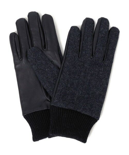 SHIPS / シップス 手袋 | SHIPS any:〈スマホ/タッチパネル対応〉MOON ツイード/レザー コンビ リブ グローブ◇ | 詳細16