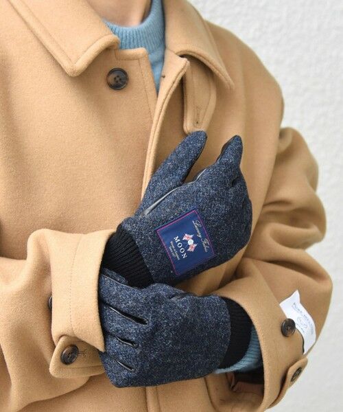 SHIPS / シップス 手袋 | SHIPS any:〈スマホ/タッチパネル対応〉MOON ツイード/レザー コンビ リブ グローブ◇ | 詳細13