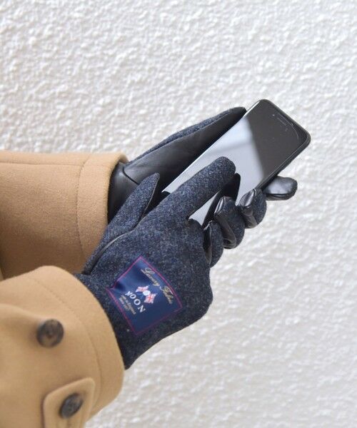 SHIPS / シップス 手袋 | SHIPS any:〈スマホ/タッチパネル対応〉MOON ツイード/レザー コンビ リブ グローブ◇ | 詳細14