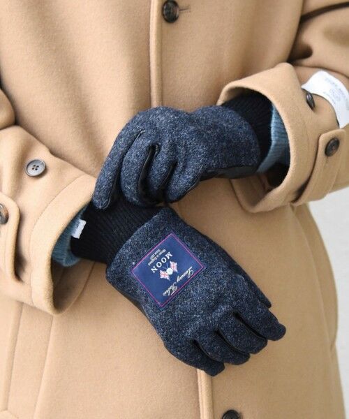 SHIPS / シップス 手袋 | SHIPS any:〈スマホ/タッチパネル対応〉MOON ツイード/レザー コンビ リブ グローブ◇ | 詳細15