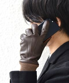 SHIPS / シップス 手袋 | SHIPS any:〈スマホ/タッチパネル対応〉シープレザー リブ グローブ◇
