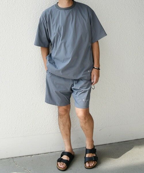 SHIPS / シップス Tシャツ | 【WEB限定】SHIPS any:〈洗濯機可能〉ワッシャーナイロン スピンドル Tシャツ+イージーショーツ セットアップ◇ | 詳細1