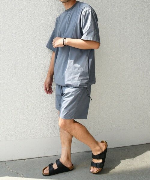 SHIPS / シップス Tシャツ | 【WEB限定】SHIPS any:〈洗濯機可能〉ワッシャーナイロン スピンドル Tシャツ+イージーショーツ セットアップ◇ | 詳細2