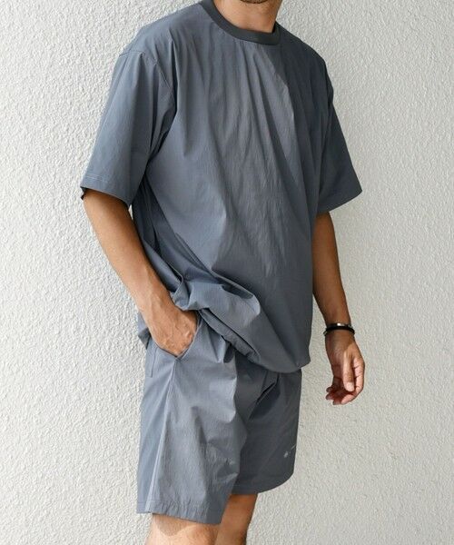 SHIPS / シップス Tシャツ | 【WEB限定】SHIPS any:〈洗濯機可能〉ワッシャーナイロン スピンドル Tシャツ+イージーショーツ セットアップ◇ | 詳細4