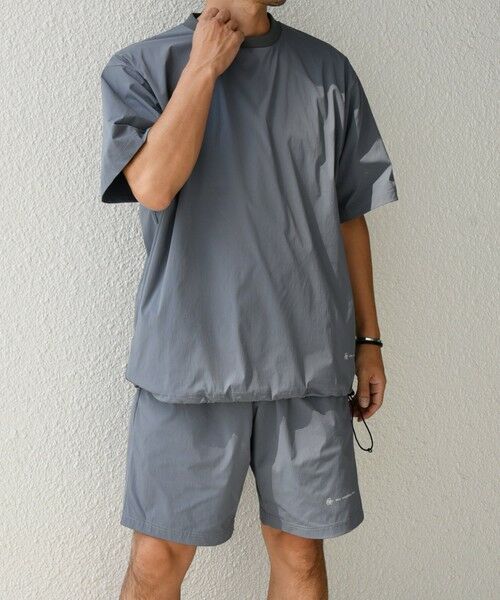 SHIPS / シップス Tシャツ | 【WEB限定】SHIPS any:〈洗濯機可能〉ワッシャーナイロン スピンドル Tシャツ+イージーショーツ セットアップ◇ | 詳細6