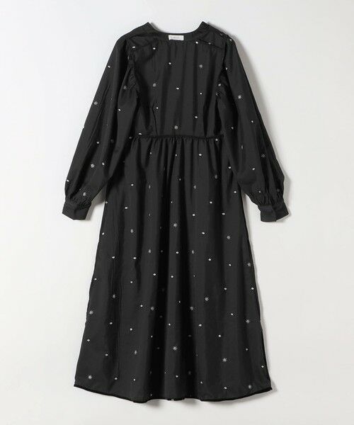 SHIPS / シップス ロング・マキシ丈ワンピース | SHIPS any:〈手洗い可能〉ポリエステル ベロア 刺繍 タック フレア ワンピース | 詳細15