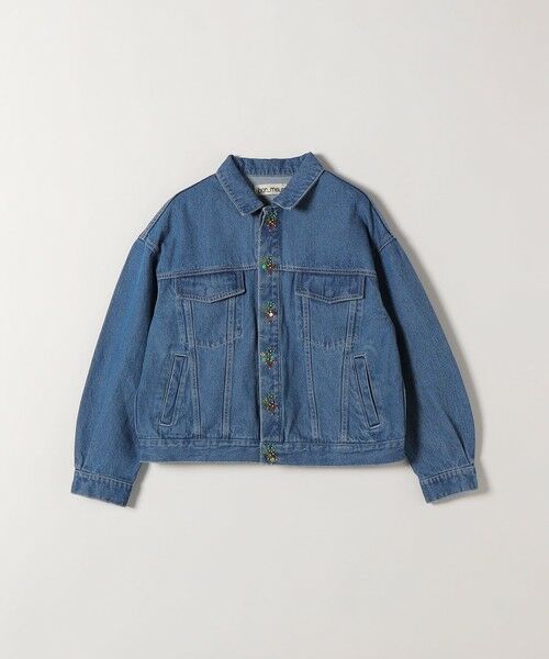 SHIPS / シップス Gジャン・デニムジャケット | bon_meur:〈洗濯機可能〉ビジュー ルーズ デニム ジャケット | 詳細10