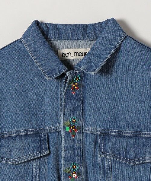 SHIPS / シップス Gジャン・デニムジャケット | bon_meur:〈洗濯機可能〉ビジュー ルーズ デニム ジャケット | 詳細11