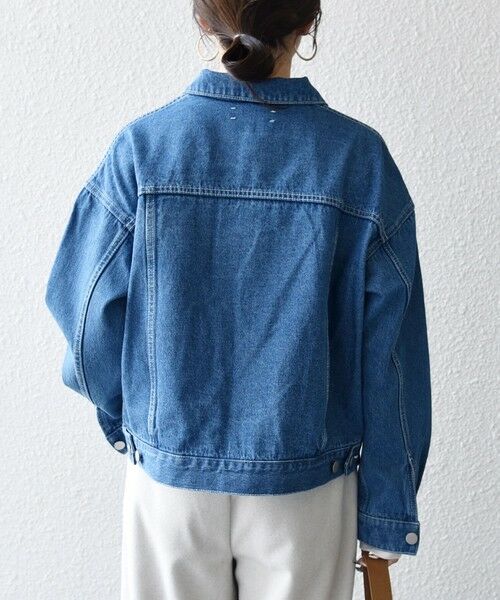 SHIPS / シップス Gジャン・デニムジャケット | bon_meur:〈洗濯機可能〉ビジュー ルーズ デニム ジャケット | 詳細7