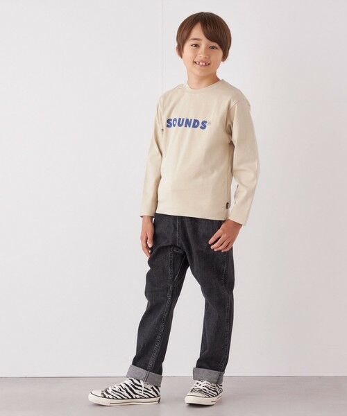 SHIPS / シップス Tシャツ | ARCH&LINE: SOUNDS プリント ロンT<KIDS> | 詳細1
