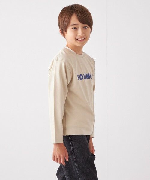 SHIPS / シップス Tシャツ | ARCH&LINE: SOUNDS プリント ロンT<KIDS> | 詳細4