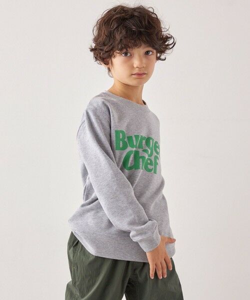 SHIPS / シップス スウェット | 【SHIPS any別注】Burger Chef: ロゴ プリント スウェット<KIDS>(グレー)