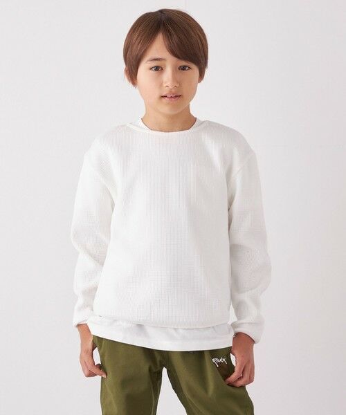 SHIPS / シップス Tシャツ | SHIPS any: ランドヘム ワッフル ロングスリーブ Tシャツ<KIDS> | 詳細4