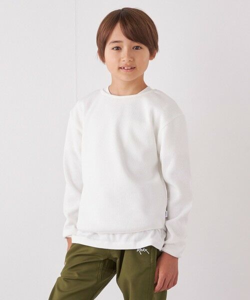 SHIPS / シップス Tシャツ | SHIPS any: ランドヘム ワッフル ロングスリーブ Tシャツ<KIDS> | 詳細5